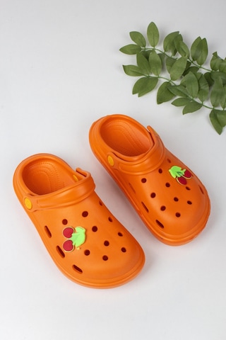 Kız Çocuk Kiraz Figürlü Terlik-5660-turuncu Turuncu