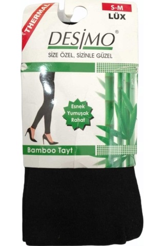 Desimo Kadın Bambu Lüks Kışlık Termal Tayt Ağlı