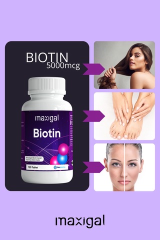 Maxigal Biotin Vitamin 5 Mg 120 Tablet