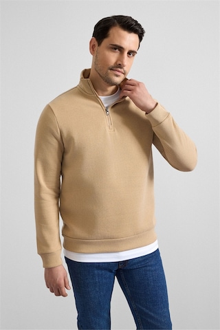 Süvari Bej Regular Düz Yarım Balıkçı Yaka Sweatshirt Ssw2013700001-bj3 Bej