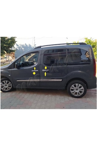 Woc Chrome Citroen Berlingo Krom Kapı Kolu 2008-2018 4 Kapı Pasla