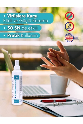 Acto Actodermanol Plus 250 Ml El Ve Cilt Antiseptiği %89 V/v Etan