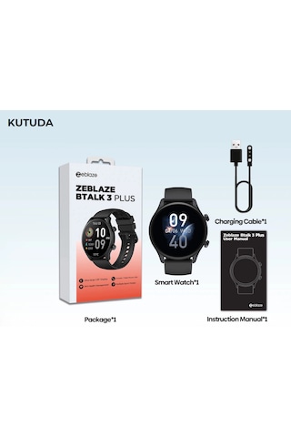 Zeblaze Btalk 3 Plus 1.39" HD Renkli Ekran Akıllı Saat (Distribütör Garantili)
