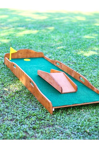 Mandu Ahşap Çocuk Mini Golf Seti Ahşap Rengi