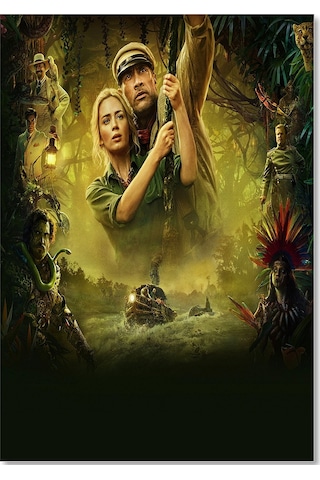Cakasepetim Jumanji Emily Blunt Dwayne Johnson Ahşap Mdf Tablo