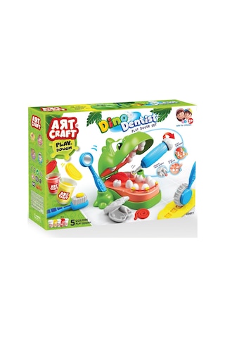Oyuncak Hamur Ev Set Dino Dişçi Hamur Set 880 Gr Set