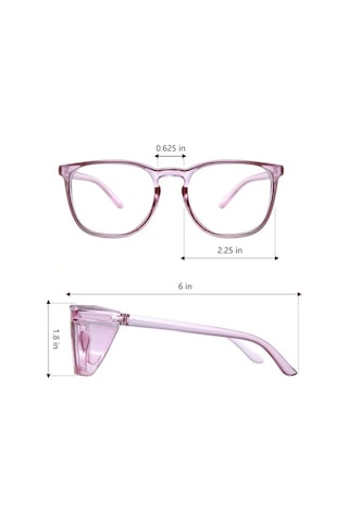 Trendooze Kadın Hemşireler İçin Mor Anti -sis Koruyucu Gözlük