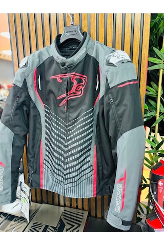 Bering 0069 Gang 4 Mevsim Motosiklet Montu Siyah-gri-kırmızı