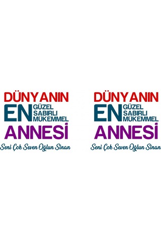 Anneler Günü Hediyesi Anneye Hediye Kişiye Özle Baskılı Kupa Bard Çok Renkli
