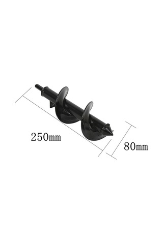 Geeroyoo Bahçe Çimdik Makinası İçin Çelik Heliks Matkap Ucu - 8x25 Cm Yuvarlak Saplı Fide, Lale, Çalı Ekim Ve Kök Kaldırma Aleti