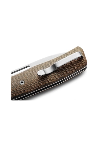 Lionsteel Nini Natural Canvas - Full Handle Kamp Çakı Kahverengi