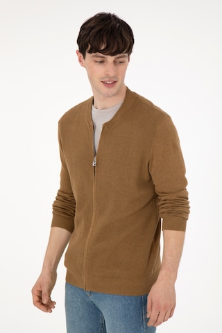 U.s. Polo Assn. Erkek Haki Melanj Hırka Triko 50288870-vr125 Haki