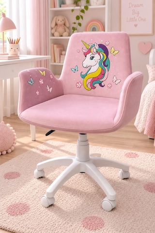 Unicorn Kids Çalışma Koltuğu Pembe