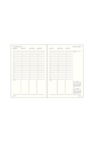 Leuchtturm1917 Master Boy A4+ Akademik 18 Aylık Hafta Ajandası 2026 Sert Kapak, İngilizce, Siyah 372814