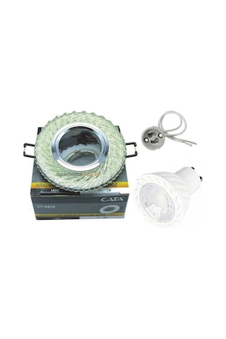 Cata Buse Led Çerçeveli Kristal Cam Spot Takım Ct-6613