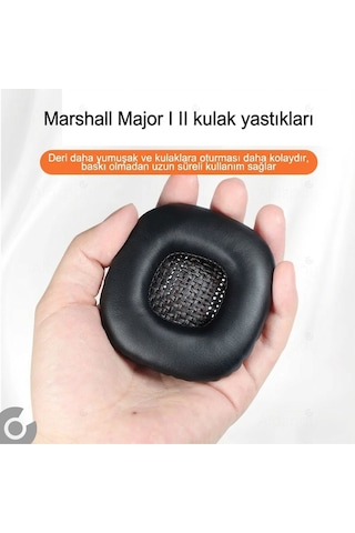 Marshall Major 1 2 Kulaklık Pedi Marshall Kulaklık Yastığı Major I-ıı Kulaklık Sünger Yastığı Pedi Siyah
