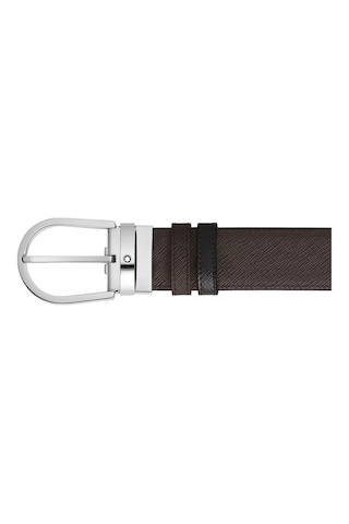 Montblanc Sartorial At Nalı Tokalı Deri 35 Mm Çift Taraflı Kemer Kahverengi