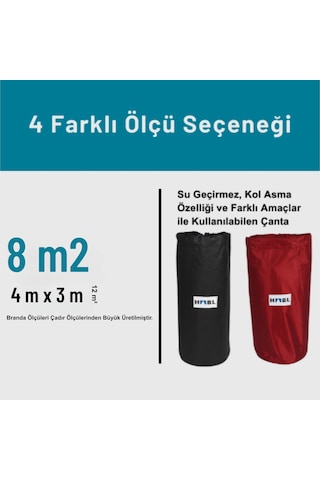 Güçlendirilmiş Su Geçirmez Kamp Ve Çadır Altı Brandası - 8m2