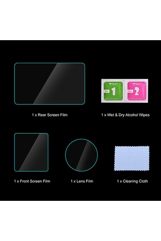 Djı Osmo Action 4 İçin Puluz 3'ü 1 Arada Ekran Temperli Cam Filmi