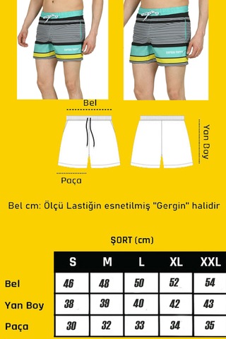 Enrico Ferry Erkek Aqua Mıcro Hızlı Kuruyan Deniz Şortu Edy2249a Aqua