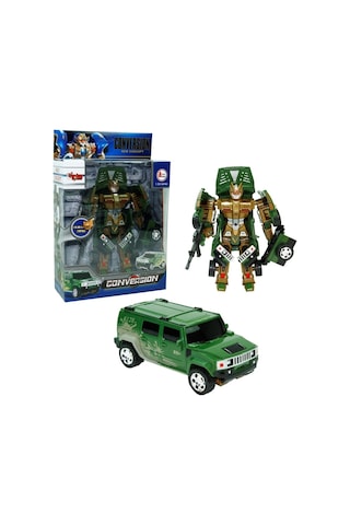 Transformers Conversion Dönüşebilen Robot Araba Yeşil