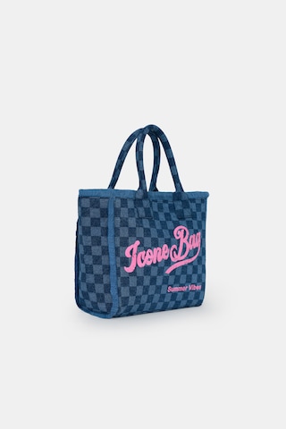 İcone Bag Icone Yıkamalı Denim Püskül Detaylı Şık Günlük & Plaj Çantası, Püsküllü Omuz Çantası Kot Lacivert
