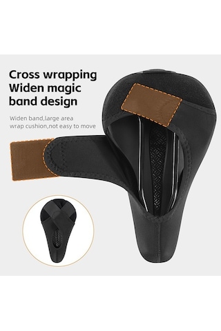 Ebitda 3d Hava Yastıklı Şok Emme Bisiklet Sele Kılıfı, Batı Yp0801225, Siyah, 28x15x3cm Siyah