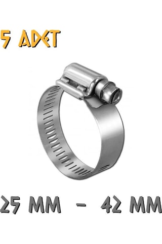 Made Ayarlanabilir Hortum Kelepçesi - 25-42 Mm. - 5 Adet 25 x 42