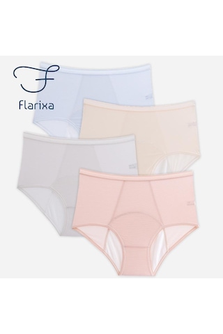 Yeşil Flarixa L-5xl Sızdırmaz 3 Katmanlı Adet Külotu Kadın Adet İç Çamaşırı İdrar Kaçırma İç Çamaşırı Büyük Beden Kadın Fizyolojik Külot Yeşil