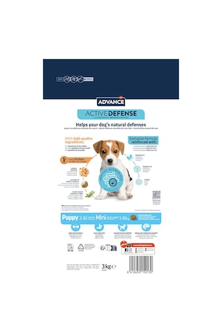 Advance Puppy Protect Mini Tavuklu Ve Pirinçli Mini Irk Yavru Köpek Maması 3kg