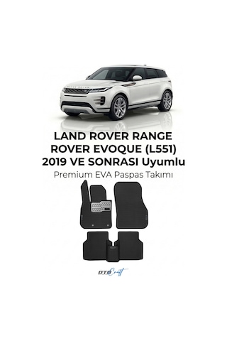 Land Rover Range Rover Evoque L551 2019 Ve Sonrası Araca Özel 3d Havuzlu Eva Paspas 5 Parça