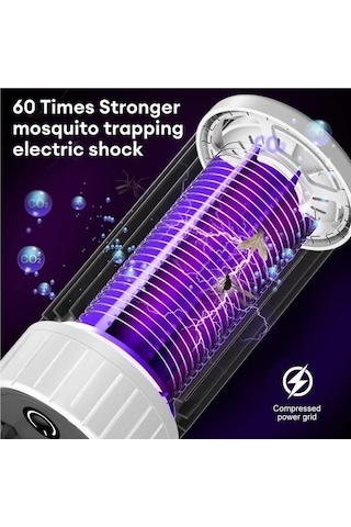 Trendooze Uv Usb Sivrisinek Şarjlı Lamba Katili Elektrik Çarpması Pm