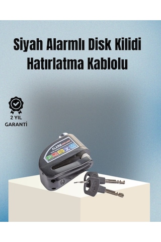 Motosiklet Ve Bisiklet İçin 6mm Pinli Alarmlı Disk Kilidi