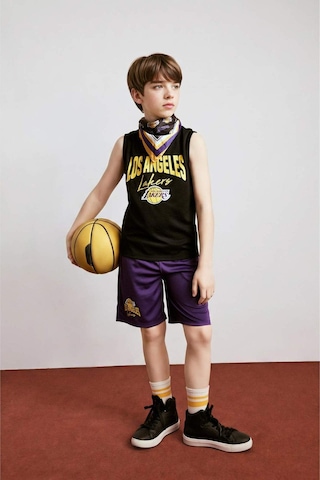 Defacto Nba Los Angeles Lakers Regular Fıt Tül Şort Erkek Çocuk H2918a826hspr299 Mor-pr299