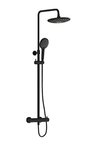 VitrA Aquaheat Bliss 240 2f Duş Kolonu Ve Termostatik Duş Bataryası Sistemi Mat Siyah A4720536 Siyah