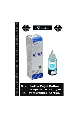 Özel Üretim Kağıt Kullanım Dolum Epson T6732 Cyan İnkjet Mürekkep Kartuşu