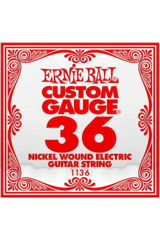 Ernie Ball Custom Gauge Nickel Wound 036 Elektro Gitar Tek Tel