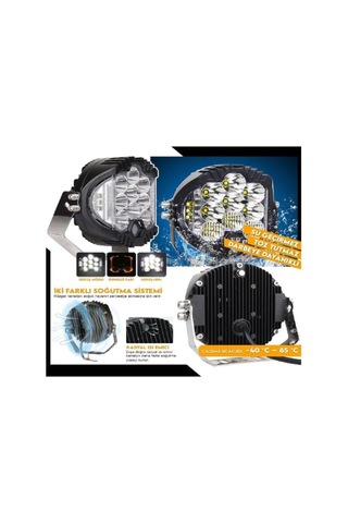 Offroad Projektör Beyaz Led Lamba 7 Inç Baja Stil 1 Adet