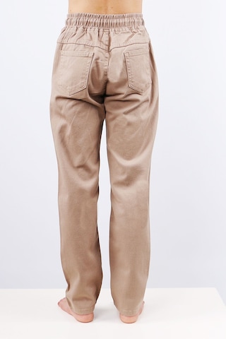Hçm Çocuk Unisex Okul Pantolonu Beli Lastikli Taba