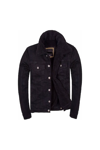 Oliggopol Blue Fashion Içi Kürklü Slim Fit Erkek Kot Ceket(350531814)