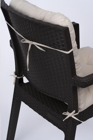 Altınpamuk Neva Pofidik Özel Dikişli Bağcıklı Arkalıklı Sandalye Minderi 44x94 CM Bej