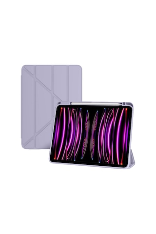 Apple Uyumlu iPad, Air 11inç M2 2024 Kılıf Grafiti Şeffaf Kalem Bölmeli A2902 A2903 A2904