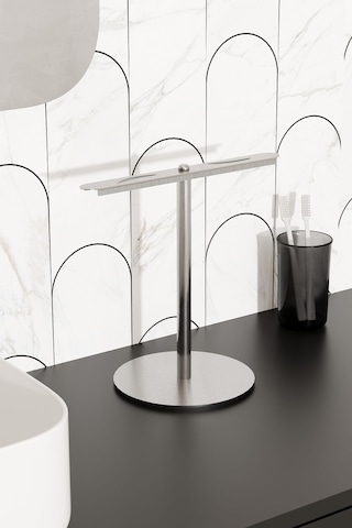 Zift Unique Paslanmaz Çelik Havluluk, Tezgah Üzeri Havlu Askısı-banyo Tuvalet Havlu Standıı Inox
