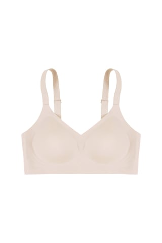 Balensiz Lazer Dikişsiz Görünmez Çıkarılabilir Pedli Toparlayıcı Sütyen Ekru