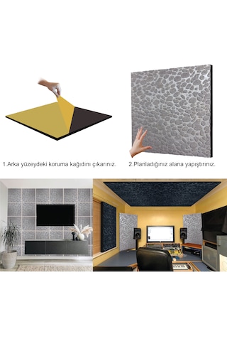 Tink Gri Embos Keçe Ses Ve Isı Yalıtım Paneli 40x40 Cm - 30 Adet/5 M²