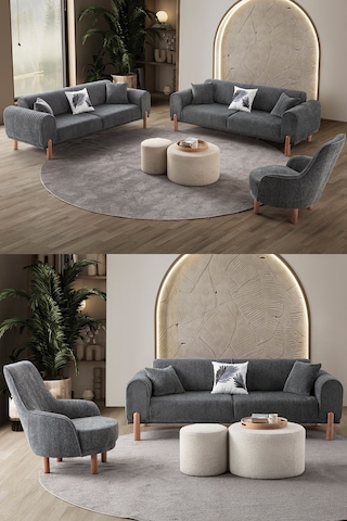 Armoni 3+3+1+1 Koltuk Takımı Antrasit