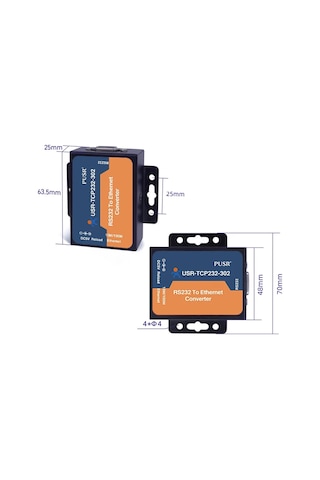 Usr-tcp232-302 Rs232 To Ethernet Çevirici Modül Metal Kutu Endüstriyel Tip Seri Port Sinyal Çevirici