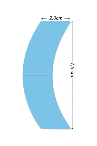 Truetape Performanceplus Mavi Protez Saç Bandı C Oval 2.0 CM x 7.5 CM