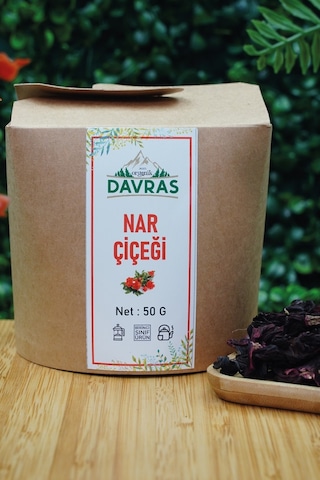 Davras Organik Hibisküs Nar Çiçeği 50 G