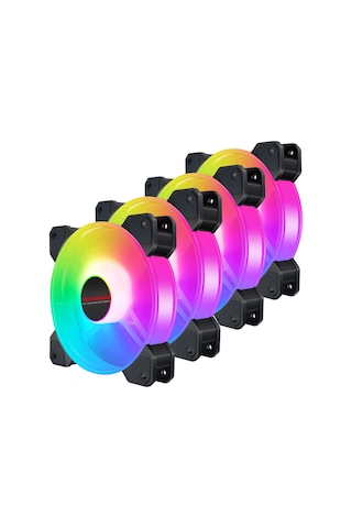 Coolmoon 12Cm 6 Pin Rgb Kasa Fanı Işıklı Renkli Rainbow Fan